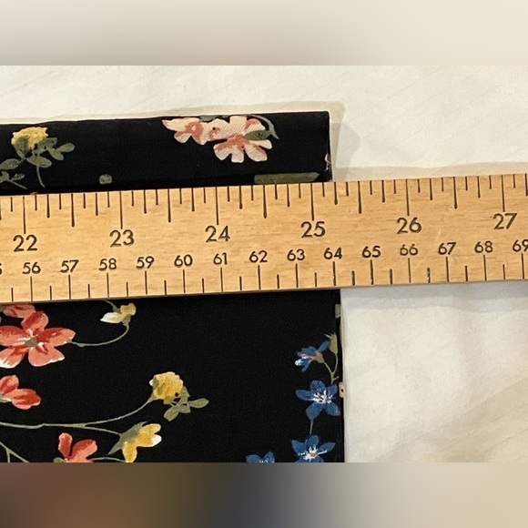 Sz small Jules & Léopold Black Floral Design stretchy capri/seven/eights pants - Picture 10 of 10